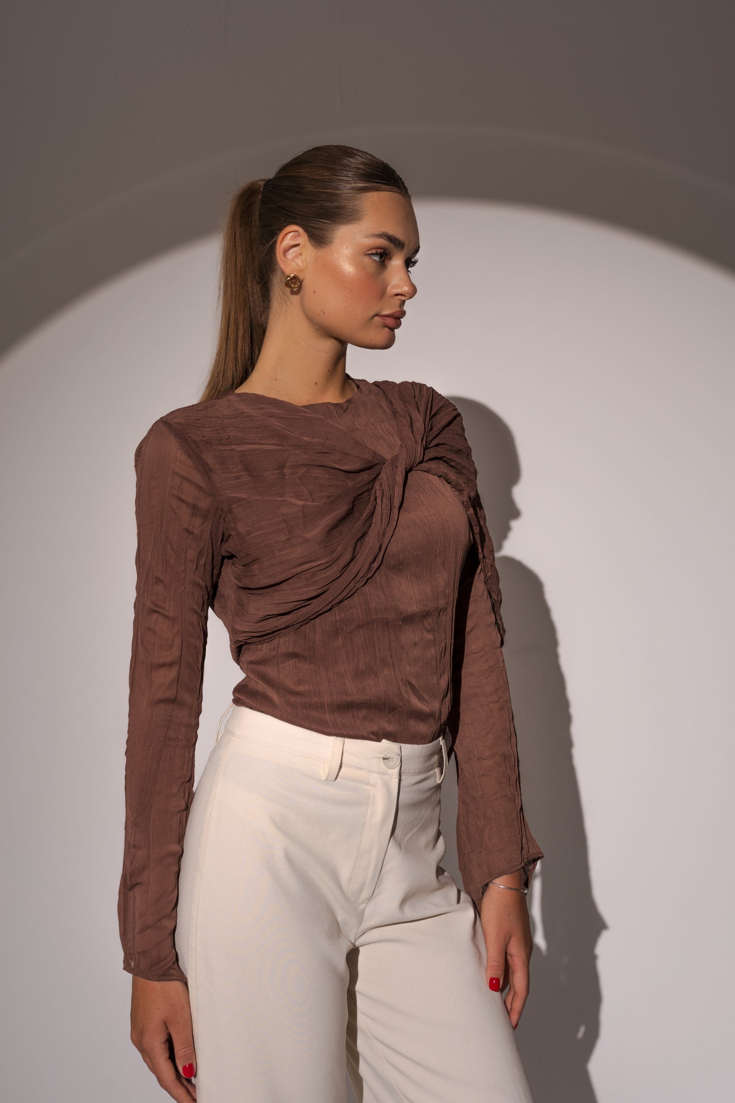 Crushed Top in Chocolate brown
