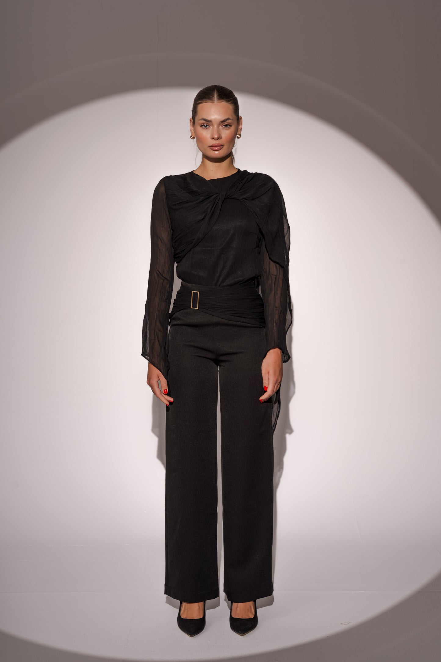 Belted Pants in Black