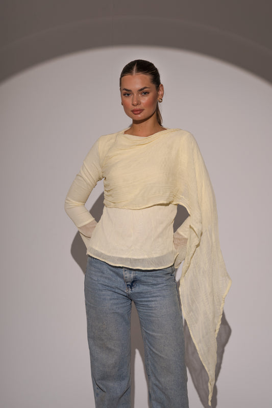 Crushed Top in Butter Yellow