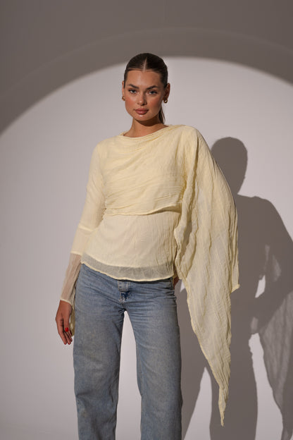 Crushed Top in Butter Yellow