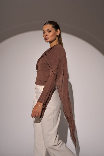 Crushed Top in Chocolate brown