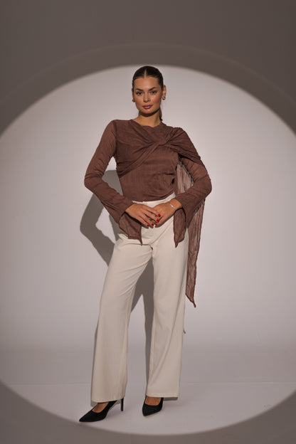 Crushed Top in Chocolate brown