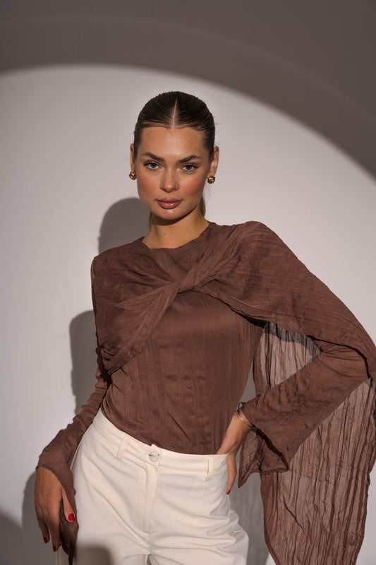 Crushed Top in Chocolate brown