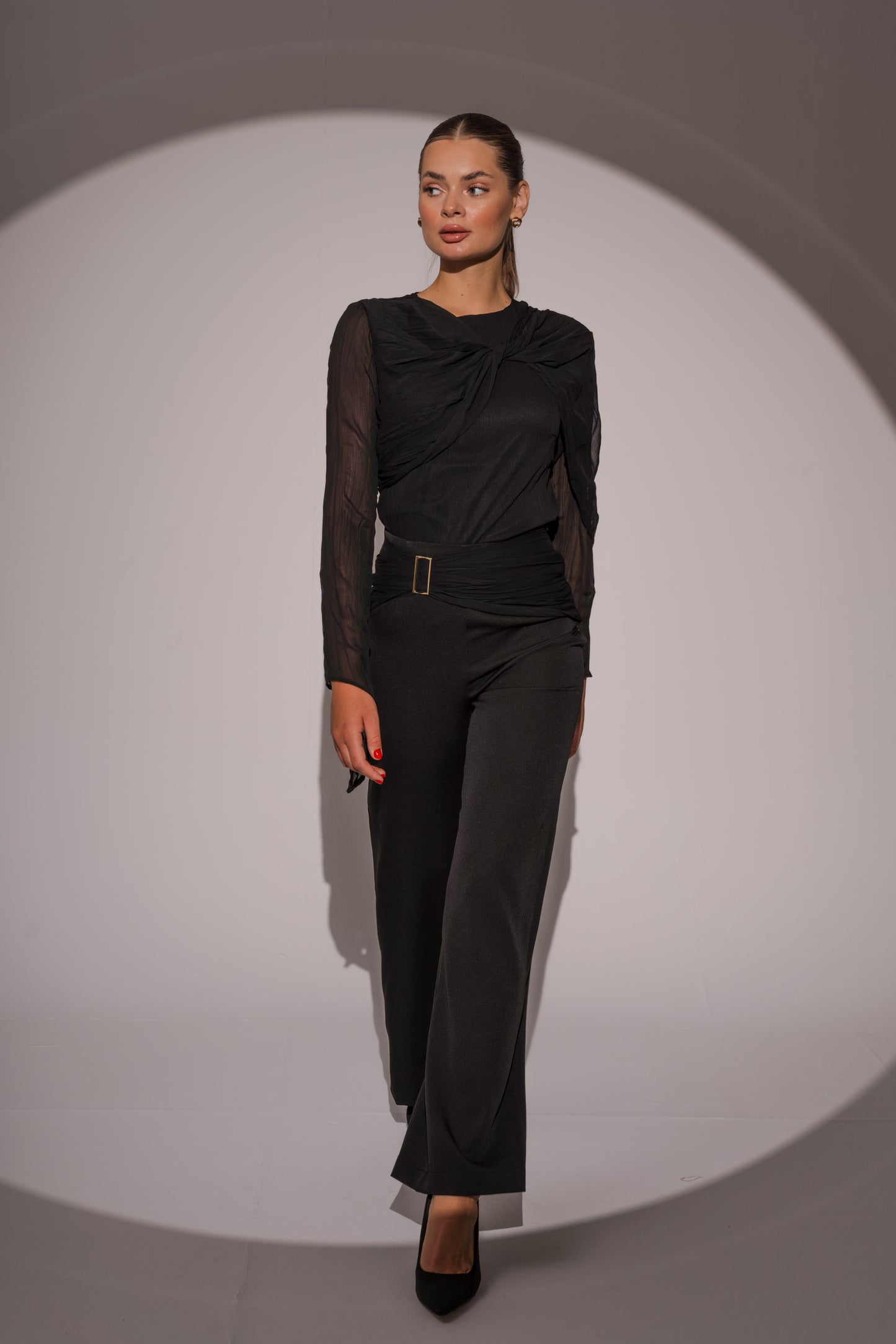 Belted Pants in Black