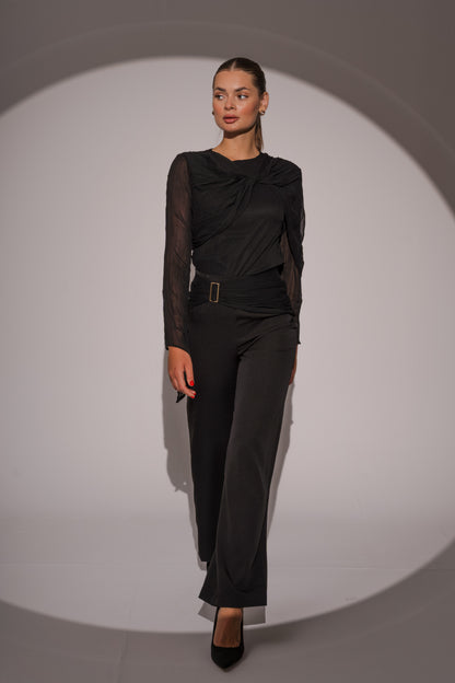 Belted Pants in Black