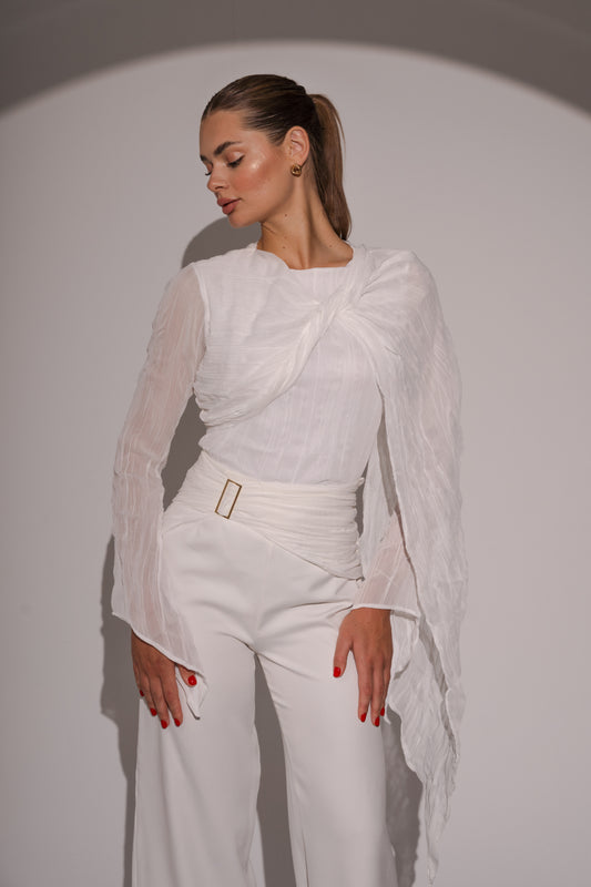 Crushed Top in White