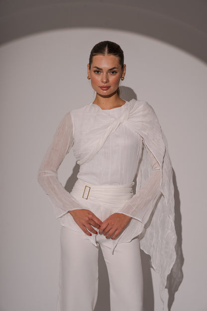 Crushed Top in White
