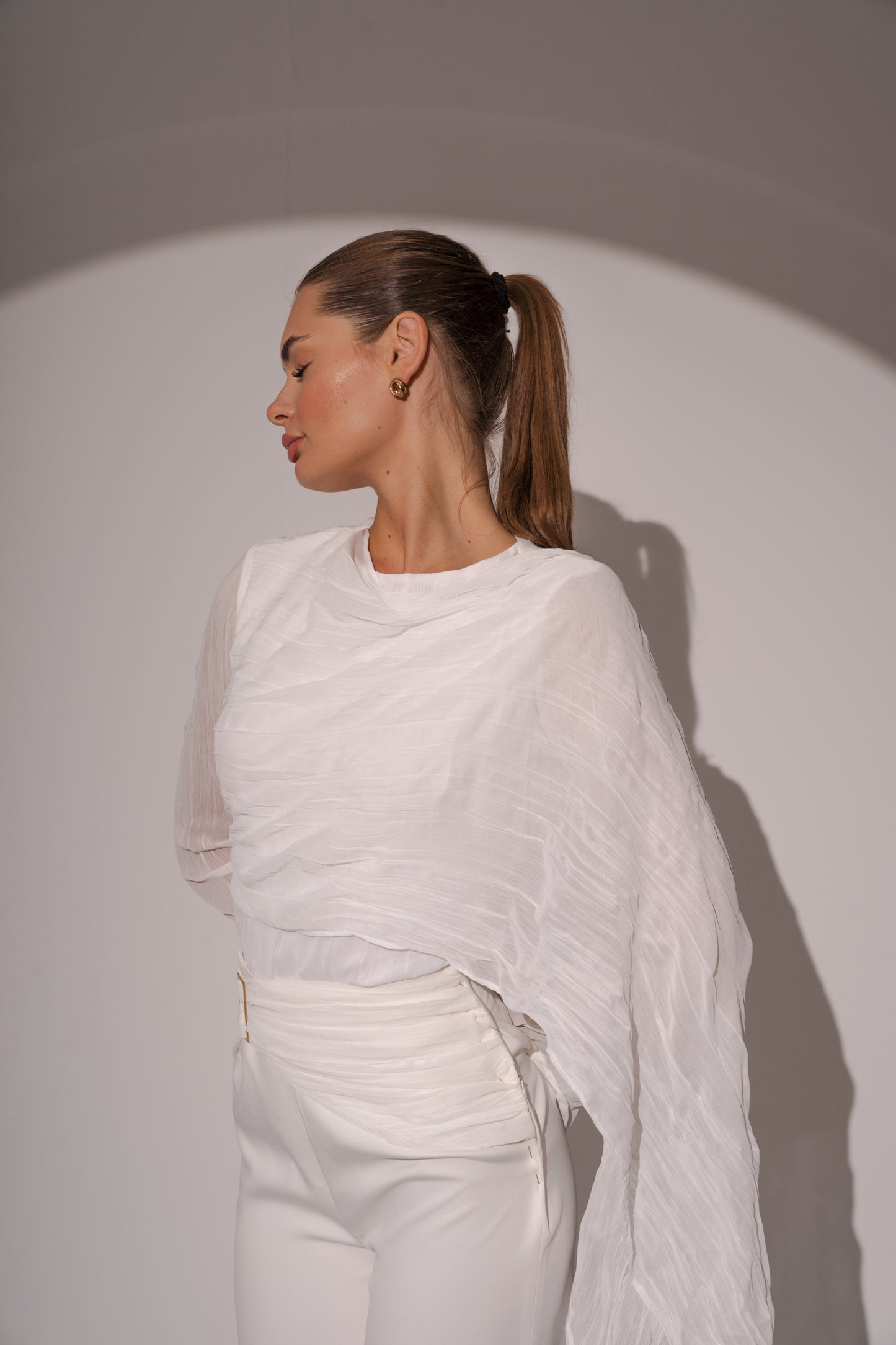 Crushed Top in White