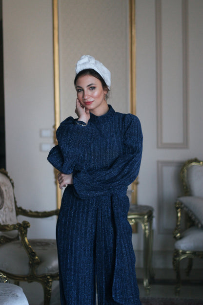 Navy Plissée set (Top)