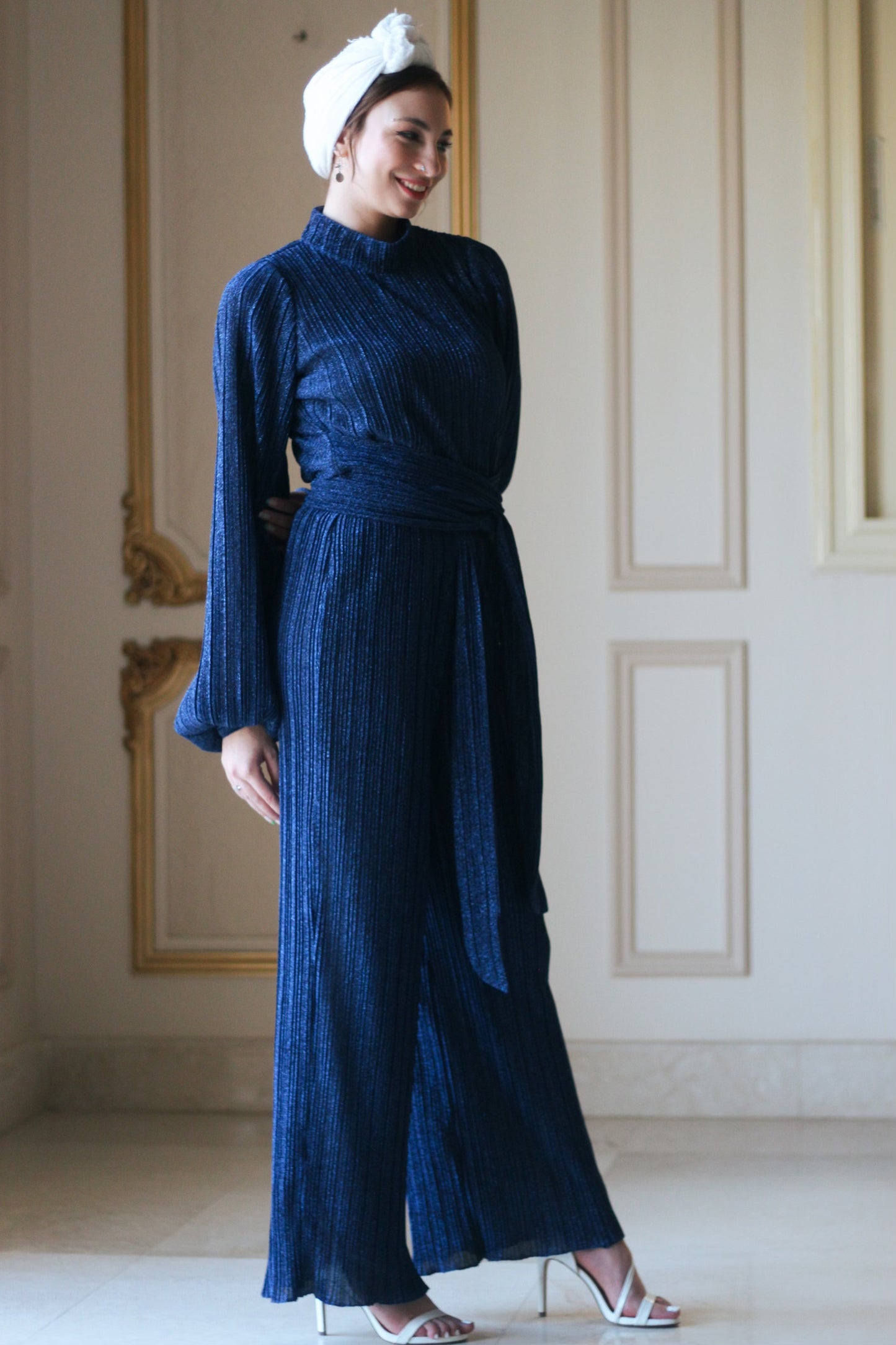 Navy Plissée set (Top)